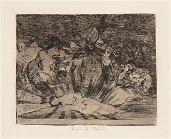 FRANCISCO JOSÉ DE GOYA Two aquatints with etching from Los Desastres de la Guerra.